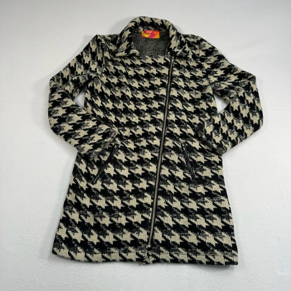 english rose Jackets & Blazers - English Rose Coat Womens Size Medium Houndstooth Zipper